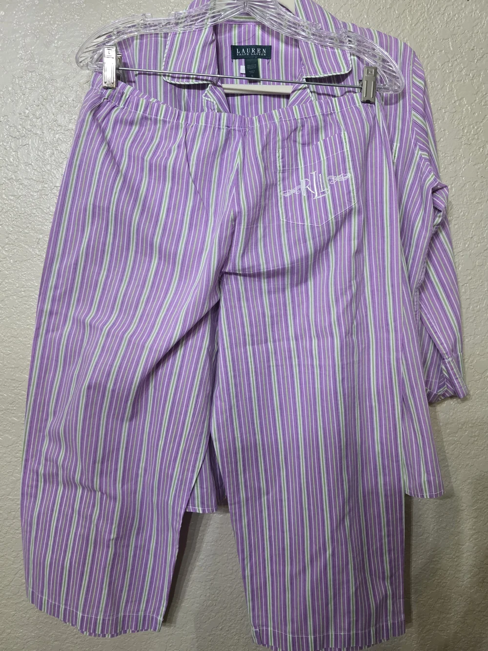 Lauren Lavender Striped Womens Pajama Set - Picture 6 of 6